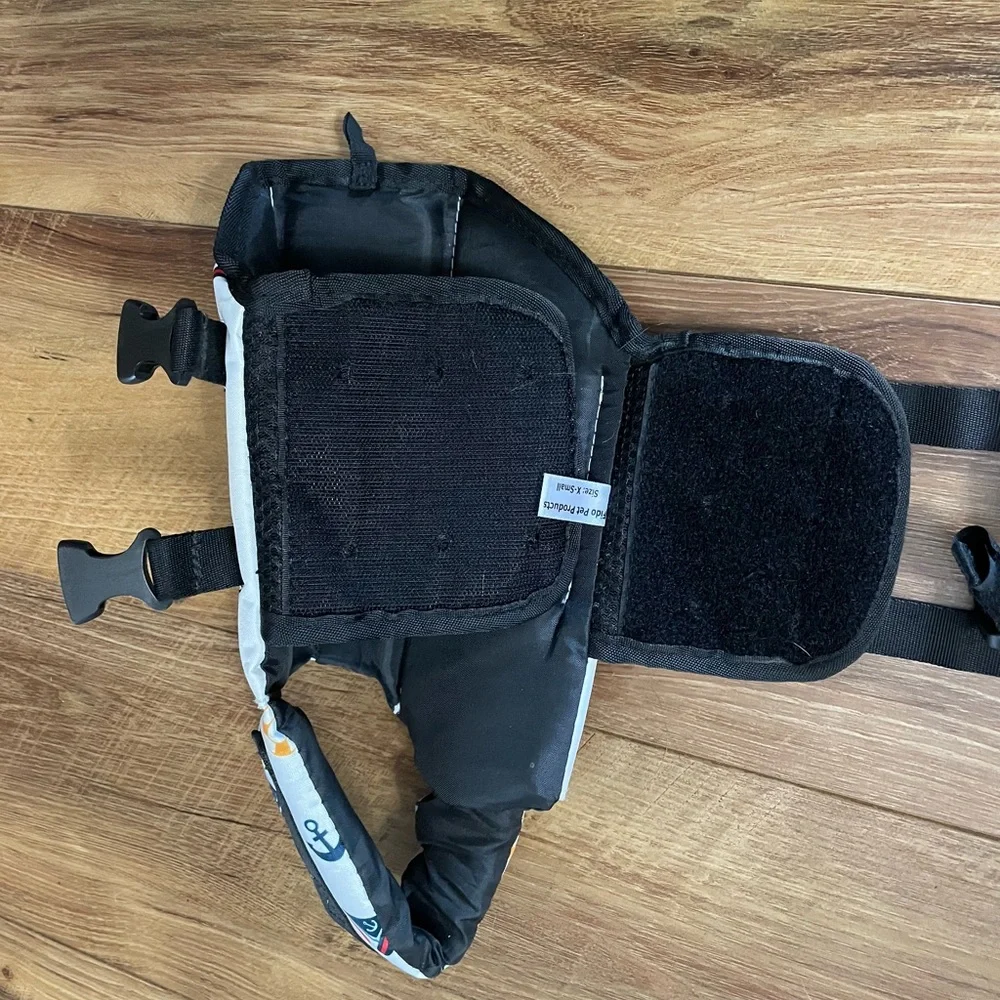 Paws Aboard White Nautical Dog Life Jacket XS